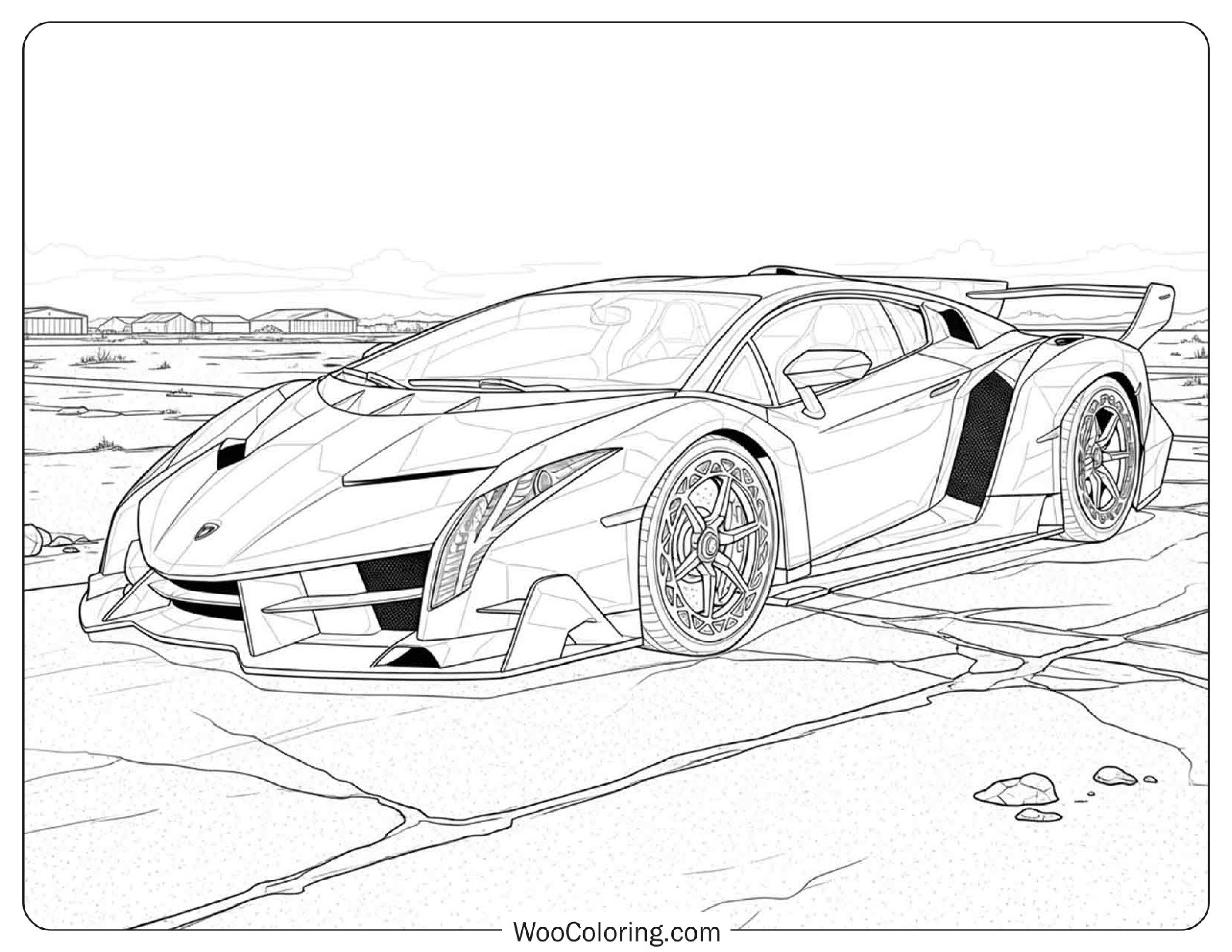 26 Lamborghini Coloring Pages (Free PDF To Print) | Woo Coloring